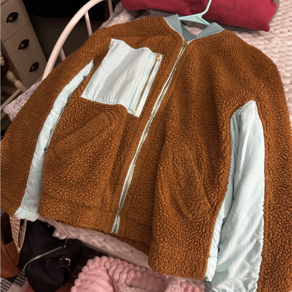 We The Free Brown and Light Blue Jacket - Picture 3 of 3